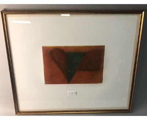 * JACKI PARRY, AUTUMN BURN etching, signed, titled and numbered 13/15 in pencil 20cm x 28cm Mounted, framed and under glass