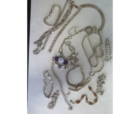 Assorted silver jewellery - approx 8 troy oz 