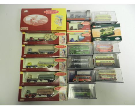 A collection of 1.76 scale boxed diecast models to include nine Trackside vehicles and fourteen double and single deck buses 