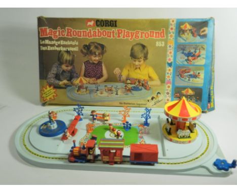 A boxed Corgi Set No. 853 'Magic Roundabout Playground' with accessories and working parts (one figure missing)