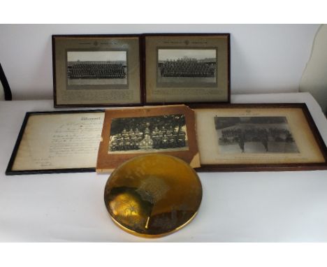 A collection of militaria relating to Sgt. David McCleery of the 1st Battalion Irish Guards - comprising four original photog