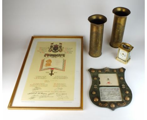 A photograph frame dedicated to the 38th Welsh Division, 15th Battalion, inset with a black and white photograph of the Pilck