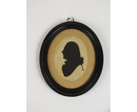 A late 18th/early 19th century portrait silhouette of Lieutenant Francis Mytton (1763-1807), Son of Thomas Mytton of Shipton 