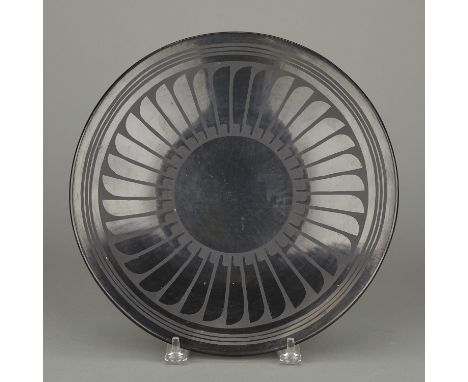 Maria Martinez (San Ildefonso Pueblo, 1887-1980) and Santana Martinez (San Ildefonso Pueblo, 1909-2002). Blackware ceramic pl