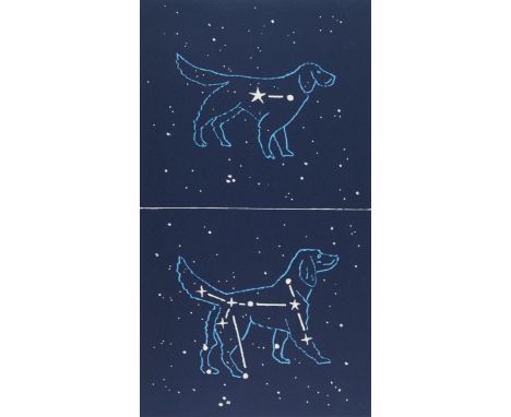 Richard Bosman (American, b. 1944). Etching and relief prints on paper titled "Canis Major" and "Canis Minor" depicting the t