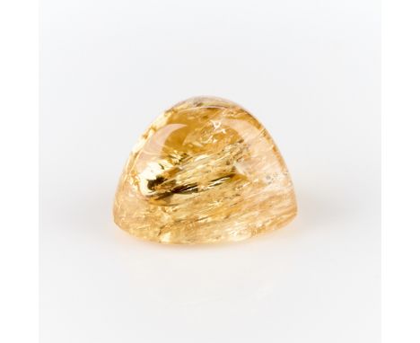 One 7.70 golden toned rutilated quartz of amorphous shape.Length: 11.88 mm x width: 8.82 mm x depth: 8.54 mm. Gross weight: 7
