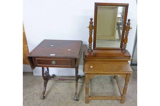 pine table mirror