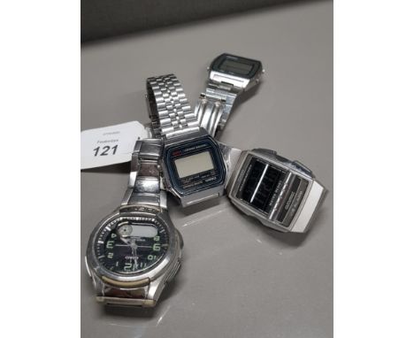 BUNDLE OF 4 GENTS WRISTWATCHS 3 CASIO AND 1 SEIKO