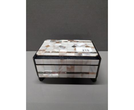 MOTHER OF PEARL MUSICAL TRINKET BOX