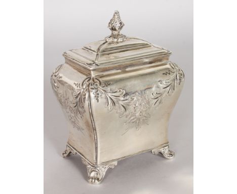A VICTORIAN SILVER TEA CADDY. Sheffield 1891.