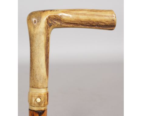 A HORN TOP DAGGER STICK. Date: 1870.  Country: English. An innocent looking cane with the top fashioned as a crop made from h