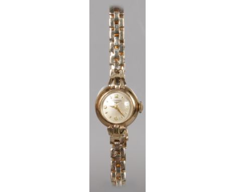 A LADIES VINTAGE LONGINES WRISTWATCH, in original leather box.