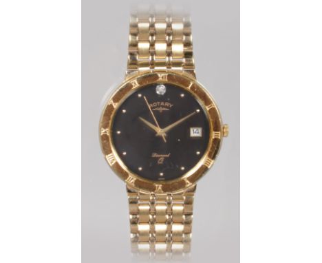 A ROTARY DIAMOND WRISTWATCH.