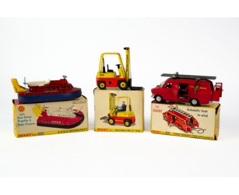 DINKY TOYS MINT AND BOXED DIE-CAST FORD TRANSIT FIRE APPLIANCE, MODEL No 286 with retractable hose, box fair-to-good; A DINKY