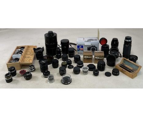 A small quantity of lenses, various makers to include Nikon, Olympus, Tamron etc, together with a Canon EOS 350D cameraCondit