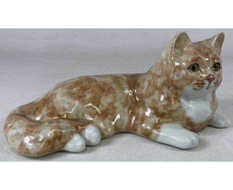 WINSTANLEY; a ginger tabby cat in the lying position, signed and numbered 6 to base, 40cm.Condition Report: No visible signs 