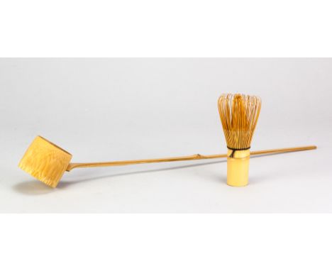 A bamboo matcha whisk and water ladle for the traditional Japanese tea ceremony (2).&nbsp;