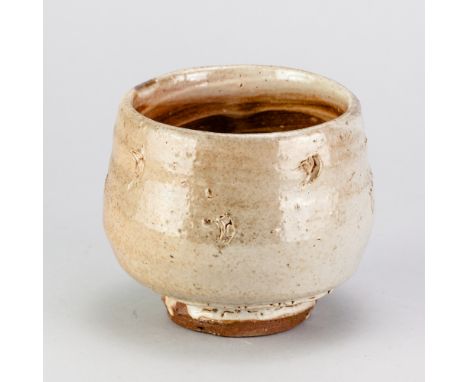 PATRICK SARGENT (1956-1998); 'The First Mule', a wood fired stoneware bowl covered in shino and ash glaze with incised finger