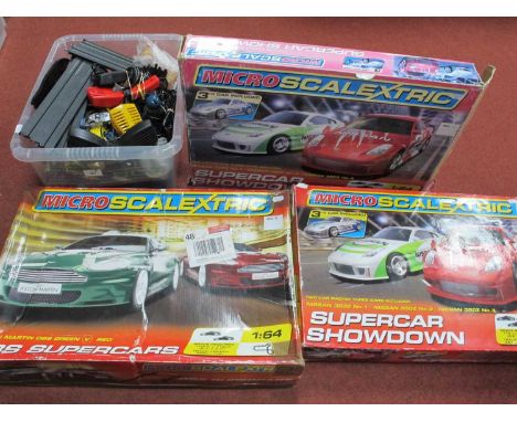 Micro Scalextric Interest to include 1:64 Supercar Showdown (2). Boxed sets unchecked for completeness, parts may be missing 