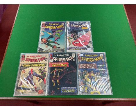 Five Marvel The Amazing Spider-Man Comics. Comprising of #22, #23 Key Issue Third Appearance of Green Goblin, #27, #28 Key Is