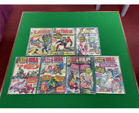 Seven Marvel Tales To Astonish Comics. Comprising of #49, #59 Key Issue First Appearance of Hulk In Titled Series, #60, #61, 