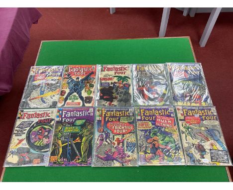Ten Fantastic Four Comics By Marvel. Comprising of #20 Key Issue Origin and First Appearance of The Molecule Man, #25 Key Iss