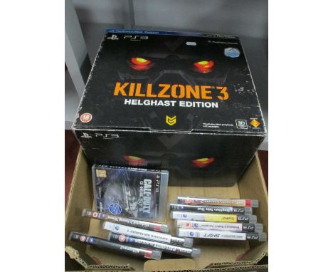 A Sony PlayStation PS3 Killzone 3 Helghast Edition (Box contents comprise of Helghast Helmet Replica Bust and Figurine, all o