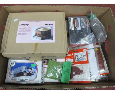 A Quantity of OO Scale Fairground, Vehicle and Lineside Accessory Kits by Langley Models, Wills, JB Models and other to inclu