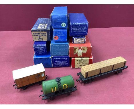 A Quantity of Post War Hornby Dublo and Trix Rolling Stock, both wagons and coaches, often playworn and boxed.