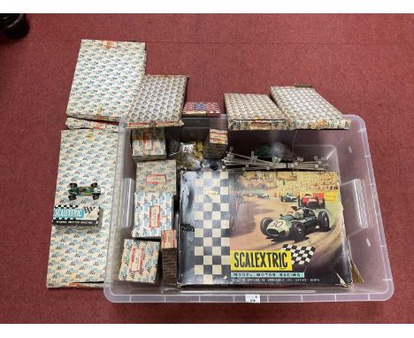 A Quantity of 1960s Scalextric Items, including Formula Junior Set 31, boxed, boxed track including hard to find 'Hill Climb 