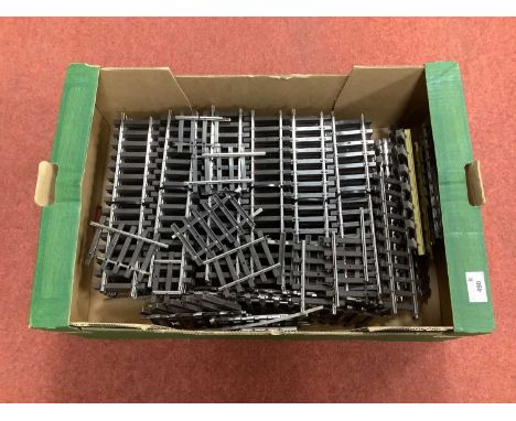 A quantity of Marklin, two-rail 45mm gauge track, some apparently unused.