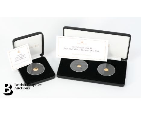 Queen Elizabeth II The 2020 22ct gold proof quarter laurel coin, Tristan de Cunha, approx. 2gms, as issued by Jubilee Mint in