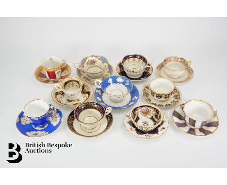 Collection of English porcelain tea ware, including Aynsley cup, saucer and tea plate nr A3827, Copeland &amp; Garrett Late S