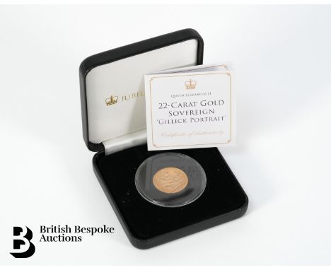 Queen Elizabeth II Gillick Portrait 1965 22ct gold sovereign, approx. 7.98gms, as issued by The Royal Mint in Jubilee Mint or