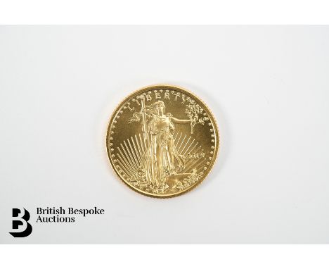 2019 United States Mint American Eagle gold 10 dollar 1/4 ounce proof coin, 8.48 gms, 916.7 fineness, complete with certifica