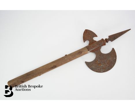 Antique battle axe, approx 61 cms in length.&nbsp;