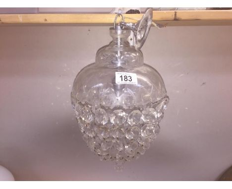 A 'chandelier' glass ceiling light