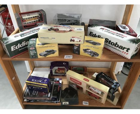 21 assorted model vehicles including Corgi Brighton &amp; Hove trolley bus, Corgi Wallace Arnold AEC Regal, Atlas Editions As