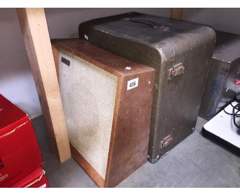 A vintage BAF T60 loud speaker in case and a Grampian speaker, untested.