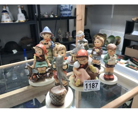 7 Goebel/Hummel figures &amp; a Teddy Bear