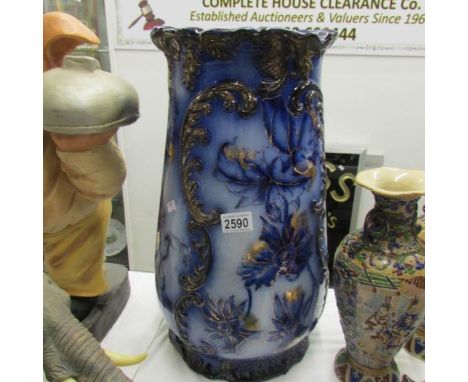 A Victorian flo blue stick stand.