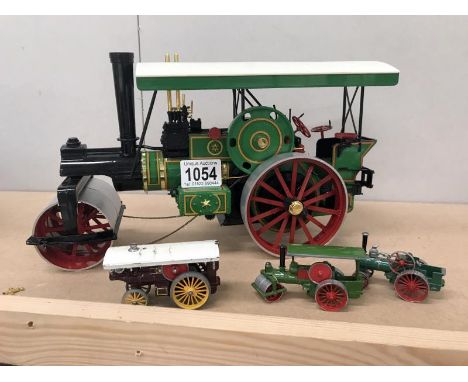 A model of a steam engine &amp; 3 models of Yesteryear steam engine models