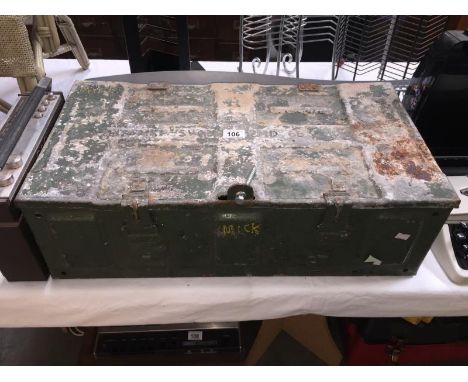 A metal ammo trunk