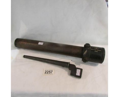a 1943 6mm ordnance anti-tank gun and a bayonet.
