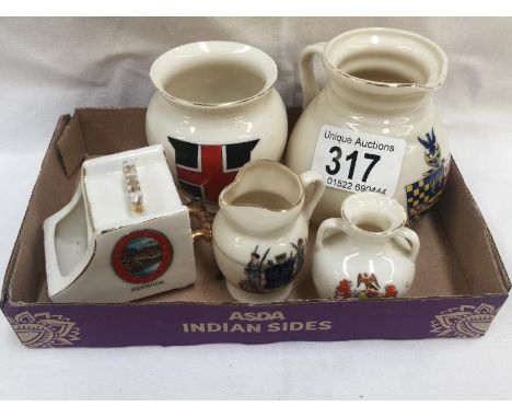 A quantity of crested china including Goss etc.,