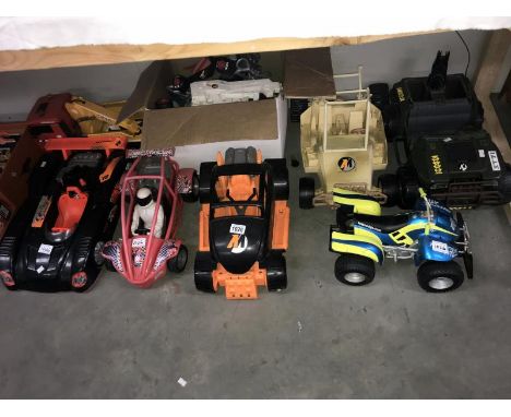 A collection of Action Man vehicles