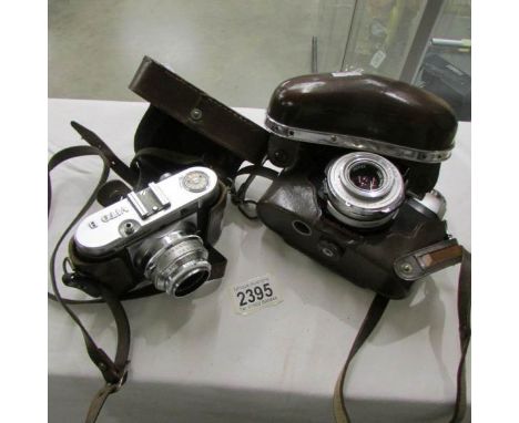 A Voigtlander Vito B Camera and a Zeiss Ikon Contaflex camera, both untested.