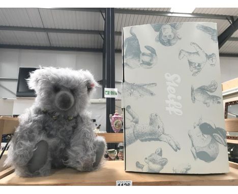 A boxed Steiff Teddy Bear 'Grey Bell Boy' (includes Steiff carry paper bag)