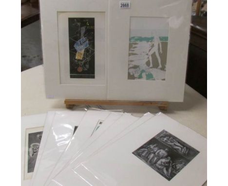 Henri Matisse, 2 prints circa 1935, Eric Gill, 1 print circa 1938, Marc Chagall, 1 print circa 1959, Pablo Picasso, 1 print c