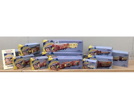 A collection of 13 Corgi Classic Chipperfield's circus diecast vehicles